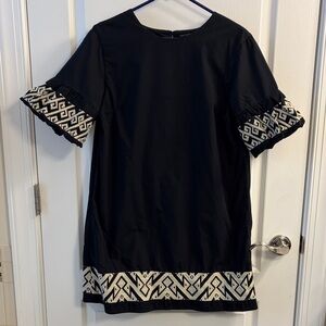Banana Republic Black Dress with Cream Accents